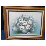 Vintage oil painting by P. Keeling