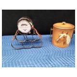 Wine rack with corks and 1950