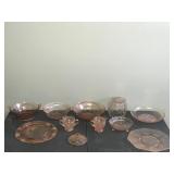 Lot of Pink Depression Glass and More - Bowls - Platters - Creamer - Sugar and More