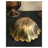 Lot of Collectible Carnival Glass - Pitcher - Glasses - Pedestal Fruit Bowl - Sunflower Bowl