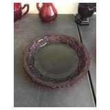 Lot of Collectible Ruby Red Glassware - Footed Bowl - Mugs - Plates - Sugar Bowl - Perfume Bottle