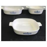 Lot of 5 Vintage Corning Ware Casserole Dishes