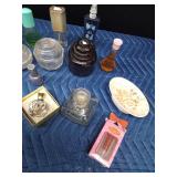 Vintage perfume bottles, jars, perfume, make-up and more