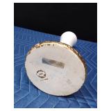 Vintage American Bisque whit ceramic vase with weeping 22K gold on base - made in USA