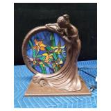 Stained glass art Nouveau style table lamp