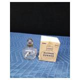 Vintage Wheaton Scientific alcohol burner with glass cap