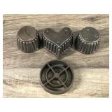 Vintage Griswold Deep Patty Bowl & 3 Molds