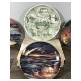4 - Terry Redlin Collector plates & 1 Minnesota Land of 10,000 Lakes Plate