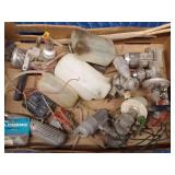 Flat of model airplane motors and parts