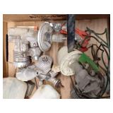 Flat of model airplane motors and parts