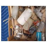 Flat of model airplane motors and parts