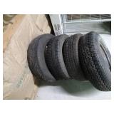4 tires (1 on rim)