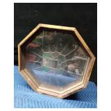 Iridescent stained glass octagon window