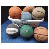 Basket of basketballs