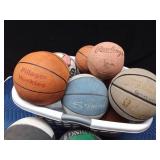 Basket of basketballs