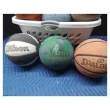 Basket of basketballs