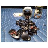 Vintage and modern buttons