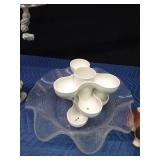 Angel garden statue, dog planter, sprout planter, bowl and plant hanger