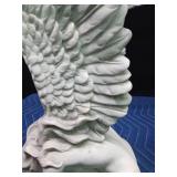 Angel garden statue, dog planter, sprout planter, bowl and plant hanger