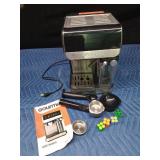 Gourmia automatic expresso maker with all the accessories and manual