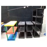 4 Plastic floor shelves