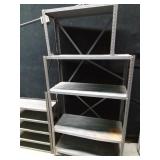 2 Metal floor shelves