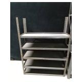 2 Metal floor shelves