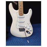 1973 Fender Stratocaster electric guitar Olympic white with bag