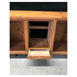 Solid Wood Shelving Unit with One Drawer - Shelves are Missing - Smoke Free