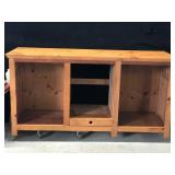 Solid Wood Shelving Unit with One Drawer - Shelves are Missing - Smoke Free
