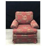 Large Plush Chair with Zebras, Lions, Elephants and Camels on it - smoke free