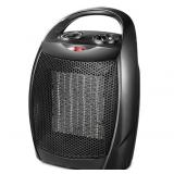 Ceramic Fan Heater Portable 750-1500W Black $32.99 Retail - Brand New