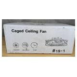 Farmhouse Flush Mount Cages Ceiling Fan with Light 19" Rustic Brown $118.99 Retail - Brand New