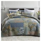 Oversized King Quilt Comforter Set with 2 Pillow Shams $139.99 Retail - Brand New