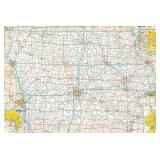 Iowa State Wall Map 21" x 18" Laminated and Full Color $39.99 Retail - Brand New