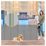 Extra Wide Mesh Retractable Baby Gate Gray $69.99 Retail - Brand New