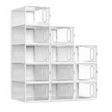 Shoebox Storage Rack 12 Slots White $59.99 Retail - Brand New