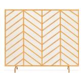 Single Panel Fireplace Screen Gold 39" x 30" $89.99 Retail - Brand New