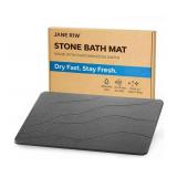 Stone Bath Mat 15" x 24" Dark Gray $39.99 Retail - Brand New