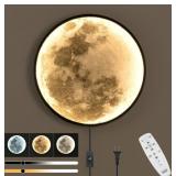 Moon Wall Sconce Plug in LED 19.7" $99.99 Retail - Brand New