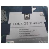 60 x 70" lounge throw...