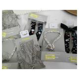 Lot of bling wrist straps, a wood b...