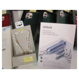 Plastic crate filled with phone acc...