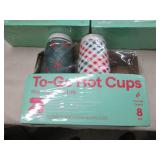 5 Hot cold cups with lids...