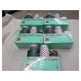 5 Hot cold cups with lids...