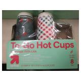 5 Hot cold cups with lids...