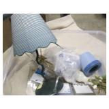 Plastic tub filled with home and H&...