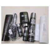 Assorted hair care products...