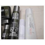 Assorted hair care products...