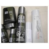 Assorted hair care products...
